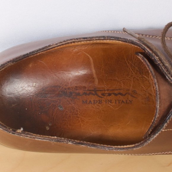 Santoni Men's Shoe Apron Derby Calfskin Almond Toe UK7.5 VGUC ๐ฎ๐น - Picture 5 of 8